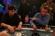 Chris McCormack (left) and Mark Newhouse (right) battle for WPT Borgata Poker Open Championship.