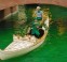 Venetian's Grand Canal is green for St. Patrick's Day celebration