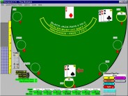 Basic blackjack play screen from Blackjack 6-7-8