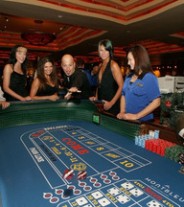 Howie Mandel enjoying the opening festivities at MontBleu Resort Casino