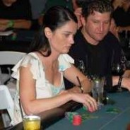 Robin Tunney playing during the Celebrity Poker Showdown.