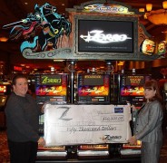 Zorro winner receiving check