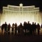 Crowds gather nightly to view the Bellagio Fountains